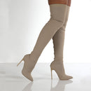 Bota Cano Alto Tricot